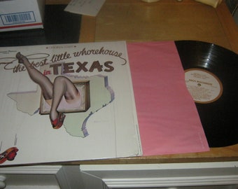 best little whorehouse in texas lp record carol hall signed autographed vintage letter