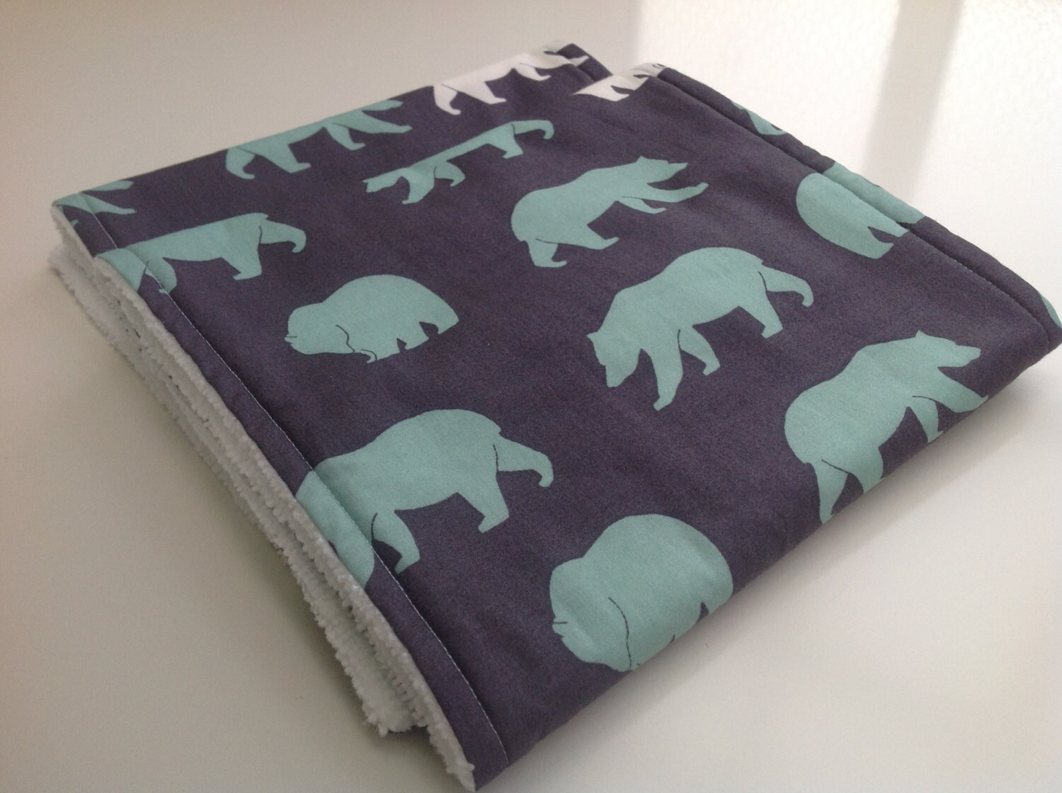 Burp Cloths Set of 2 Organic Bear Burp Cloths Modern Baby Burp Cloths