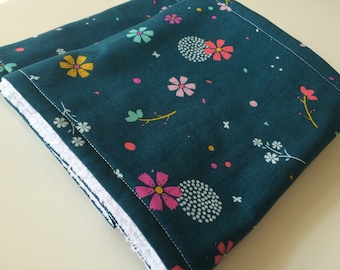 げっぷ布、女の子用げっぷ布、ベビーげっぷ布、ブルーのげっぷ布、花柄のげっぷ布、花柄のげっぷ布、新生児ギフト、女の子の赤ちゃんへのギフト