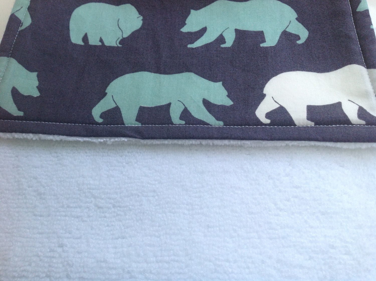 Burp Cloths Set of 2 Organic Bear Burp Cloths Modern Baby Burp Cloths