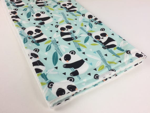 Panda baby blanket, Bear baby blanket, Blue baby blanket, Baby boy blanket, Baby girl blanket, Baby shower gift idea, Bears baby blanket