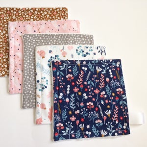 Set of baby loveys, Five toddler comforters, Baby shower gift, Floral baby lovey, Colourful loveys, Save 10 percent set, Ideal new baby gift