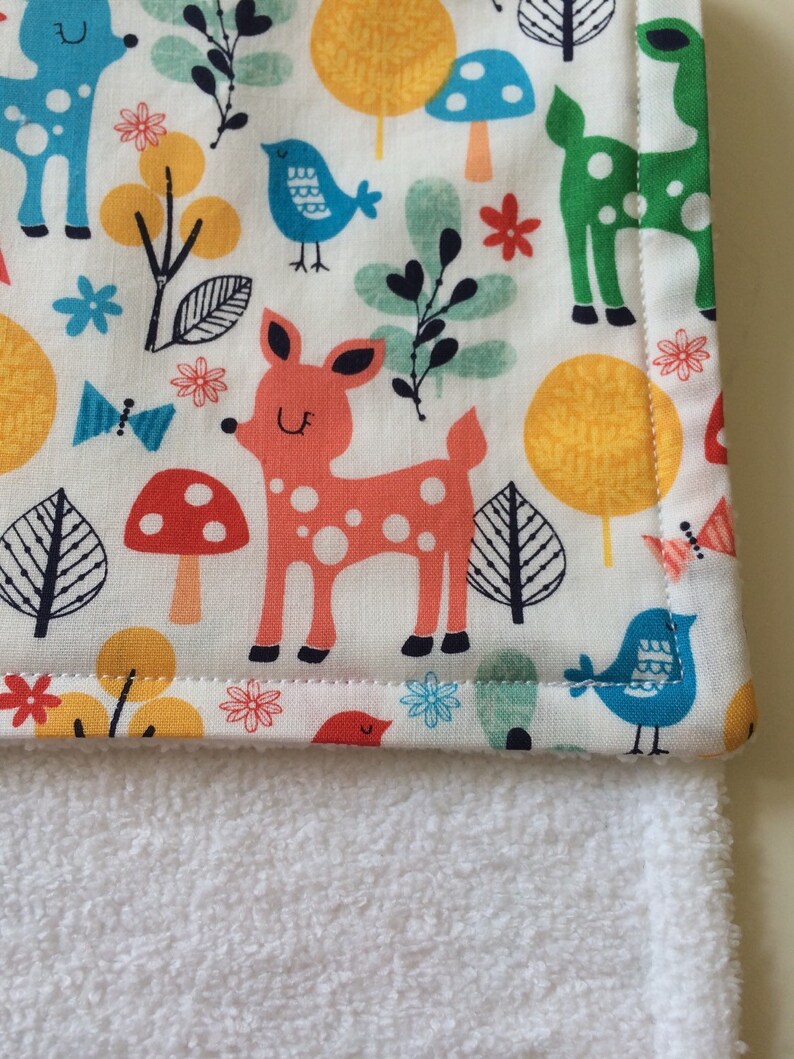 Deer Spit up Rag Woodland Burp Pad Designer Burping Cloth Etsy