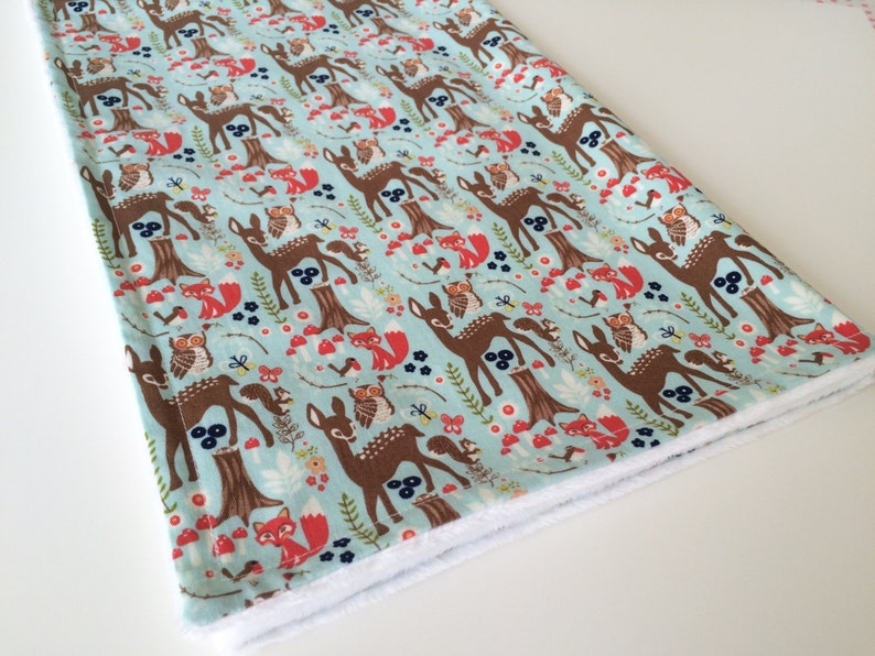 Baby blanket Minky baby blanket Woodland baby blanket Baby Etsy