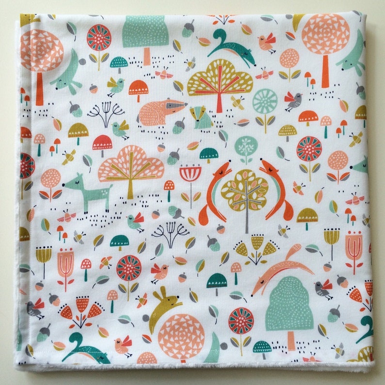 woodland baby blanket
