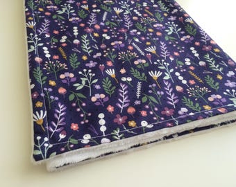 Floral Baby Blanket: Purple Cuddle Fabric, Newborn Gift