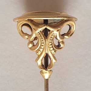 Antique Victorian Hatpin Hat Pin Stick Pin Stunning Gold Filled Filligree PIN