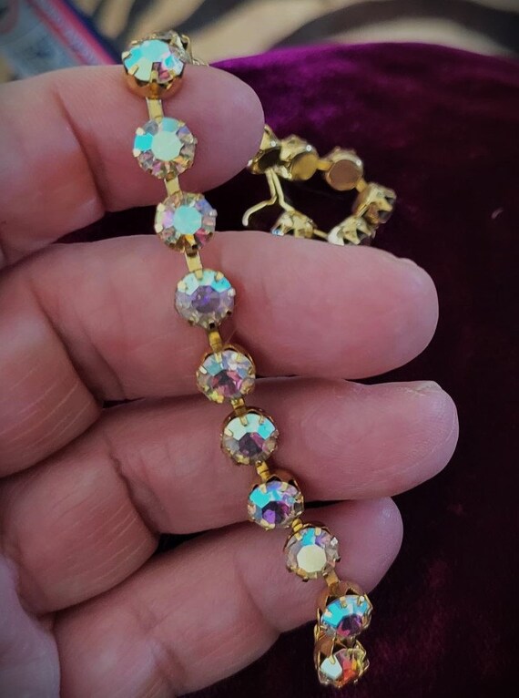 Orecchini Pendenti In Argento Sterling 925 Con Cristalli Swarovski Elements – Motivo Stella E Luna – Aurora Borealis