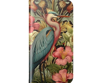 Chinoiserie Tropical Bird Flip Case | Floral Phone Cover