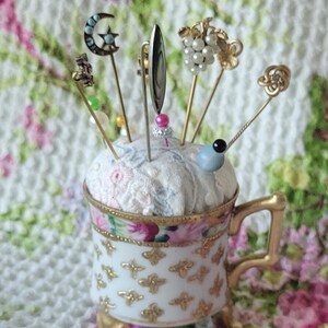 Nippon Espresso Cup PIN CUSHION, Sewing pin cushion, Gift for MOM