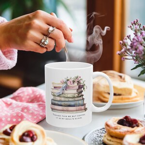 Book Lover Ceramic Mug - Perfect Coffee Cup for Readers Gift for Bibliophiles Teacher Gift Great for Home or Office Literary Gift