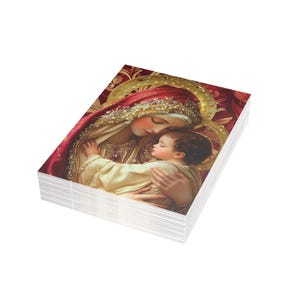 Religious Christmas Cards - Mary & Jesus Holiday Cards Set of 10, 30, or 50 | image 6