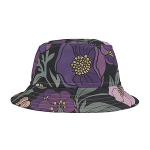 Chapéu Bucket com Estampa Floral, Acessório Boho de Verão, Chapéu de Sol Estiloso, Moda Outdoor, Presente para Ela