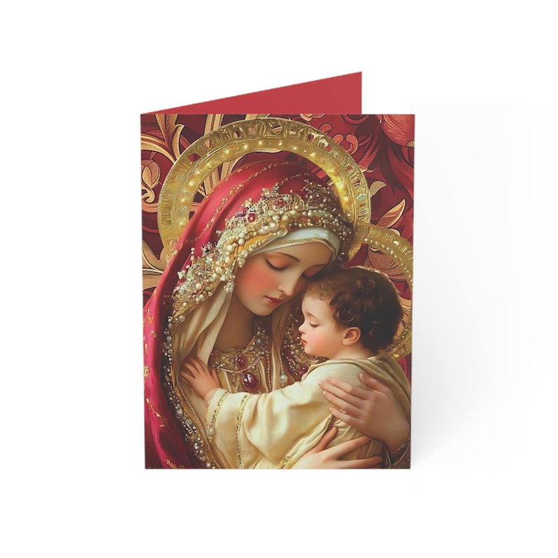 Religious Christmas Cards - Mary & Jesus Holiday Cards Set of 10, 30, or 50 | image 16