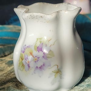 Vintage Porcelain Toothpick Holder Austrian flowers