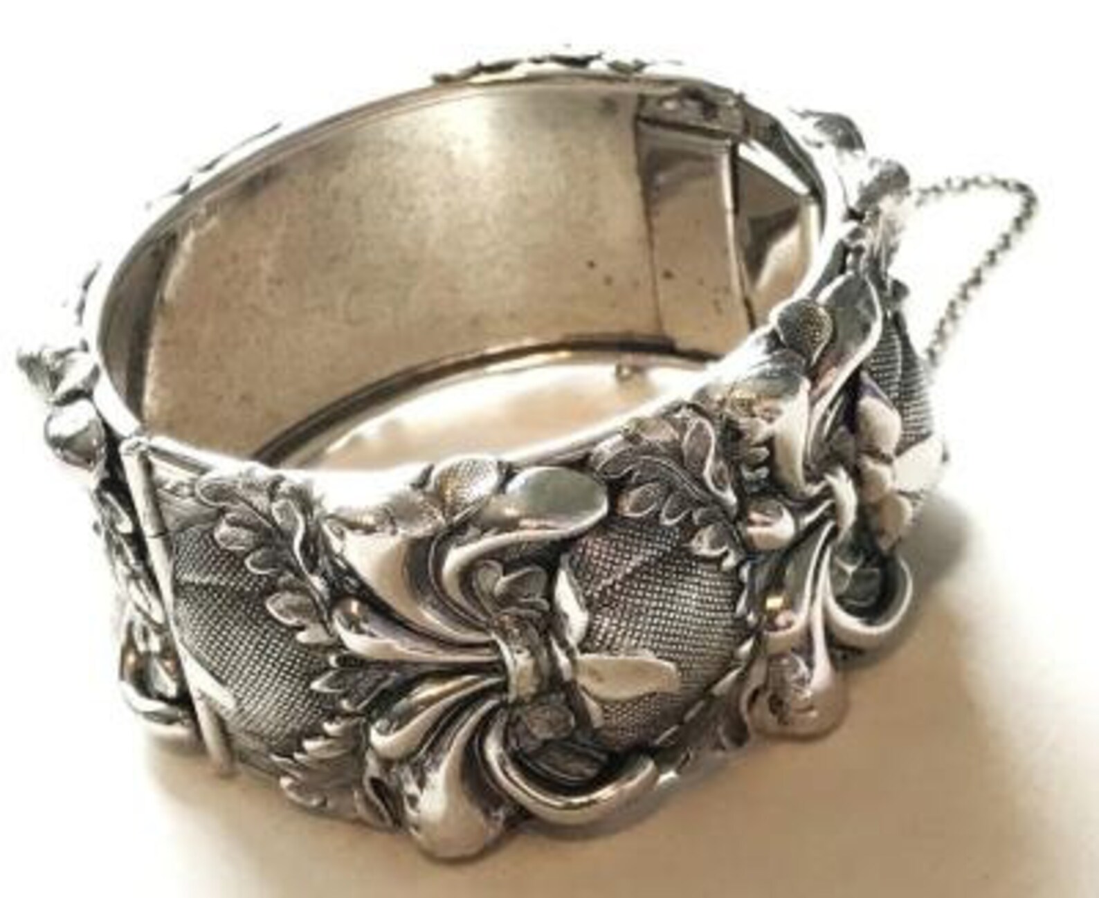 Whiting and Davis Mesh Bangle Bracelet Victorian Repousse - Etsy