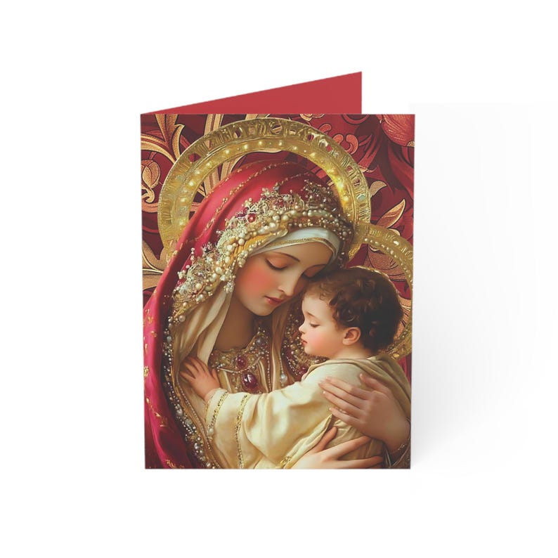 Religious Christmas Cards - Mary & Jesus Holiday Cards Set of 10, 30, or 50 | image 10
