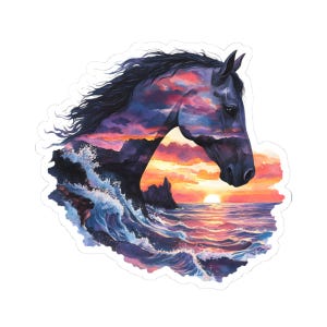 Western Kiss-Cut Stickers | Horse Sticker Decor, Laptop, Water Bottle, Journals, Gifts Horse