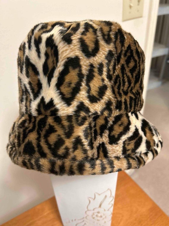 Leopard Cheetah HAT Scarf & Aris Leather Gloves S… - image 3