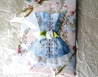 Vintage Corset Sachets – Feminine Bridal Shower Favors, Boudoir Gifts & Boutique Keepsakes Blue