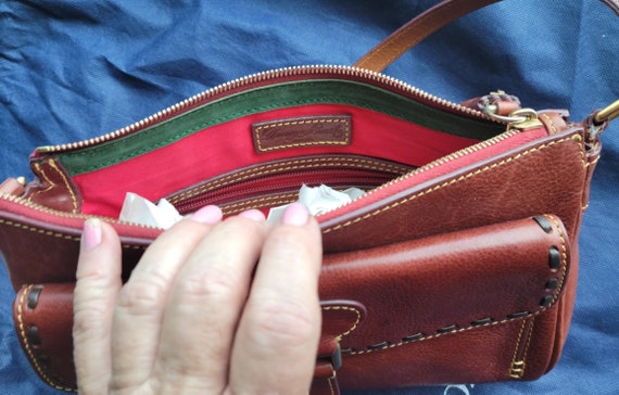 Dooney Bourke Pebble Leather Handbag - Brown - image 3