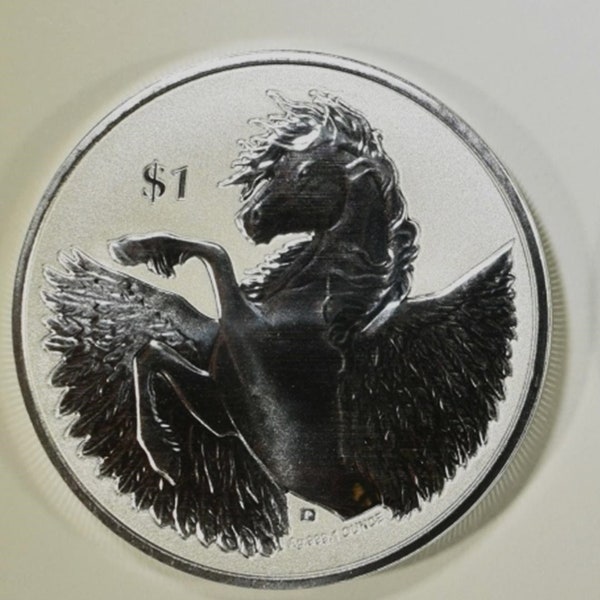 Silver 2022 British Virgin Islands Sovereign Silver Dollar COIN Pegasus