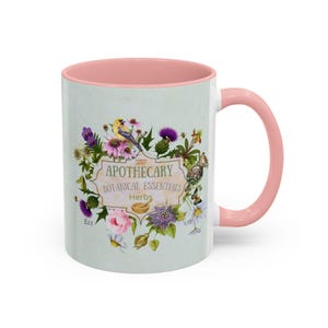 Botanical Coffee Mug | Vintage Herb Design, Perfect Gift for Plant Lovers, Home Decor, Floral Coffee Cup Apothecary