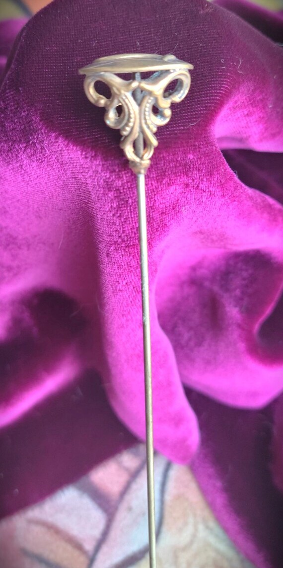 Antique Victorian Hat PIN - image 3