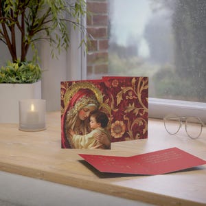 Religious Christmas Cards - Mary & Jesus Holiday Cards Set of 10, 30, or 50 | image 8