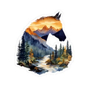 Western Kiss-Cut Stickers | Horse Sticker Decor, Laptop, Water Bottle, Journals, Gifts Horse