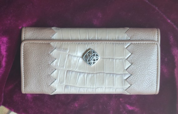 Brighton New Wallet - leather Croc embossed - image 1