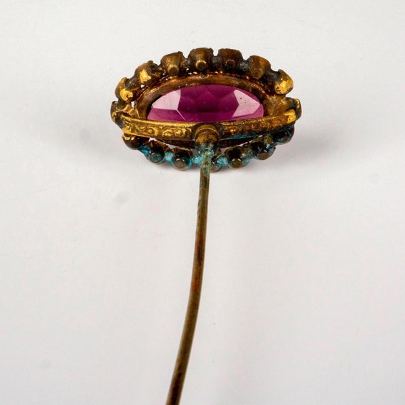 Antique Victorian Hatpin Hat Pin Stick Pin Brass … - image 4