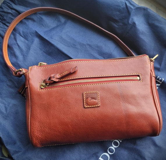 Dooney Bourke Pebble Leather Handbag - Brown - image 1