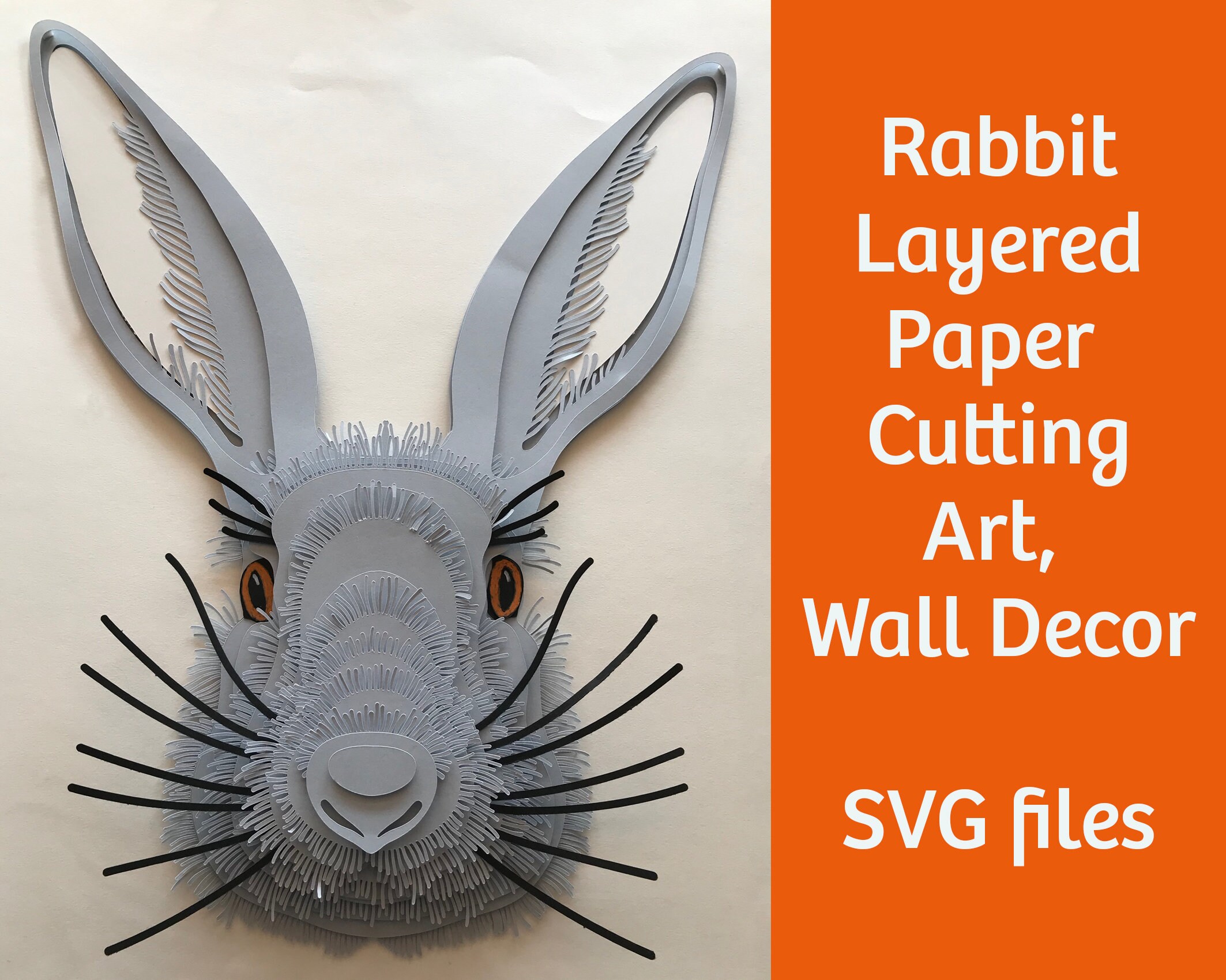 Rabbit, Hare Layered Paper Cutting Art, SVG Files for Cricut Rabbit, Hare Layered Paper Cutting Art, SVG Files for Cricut