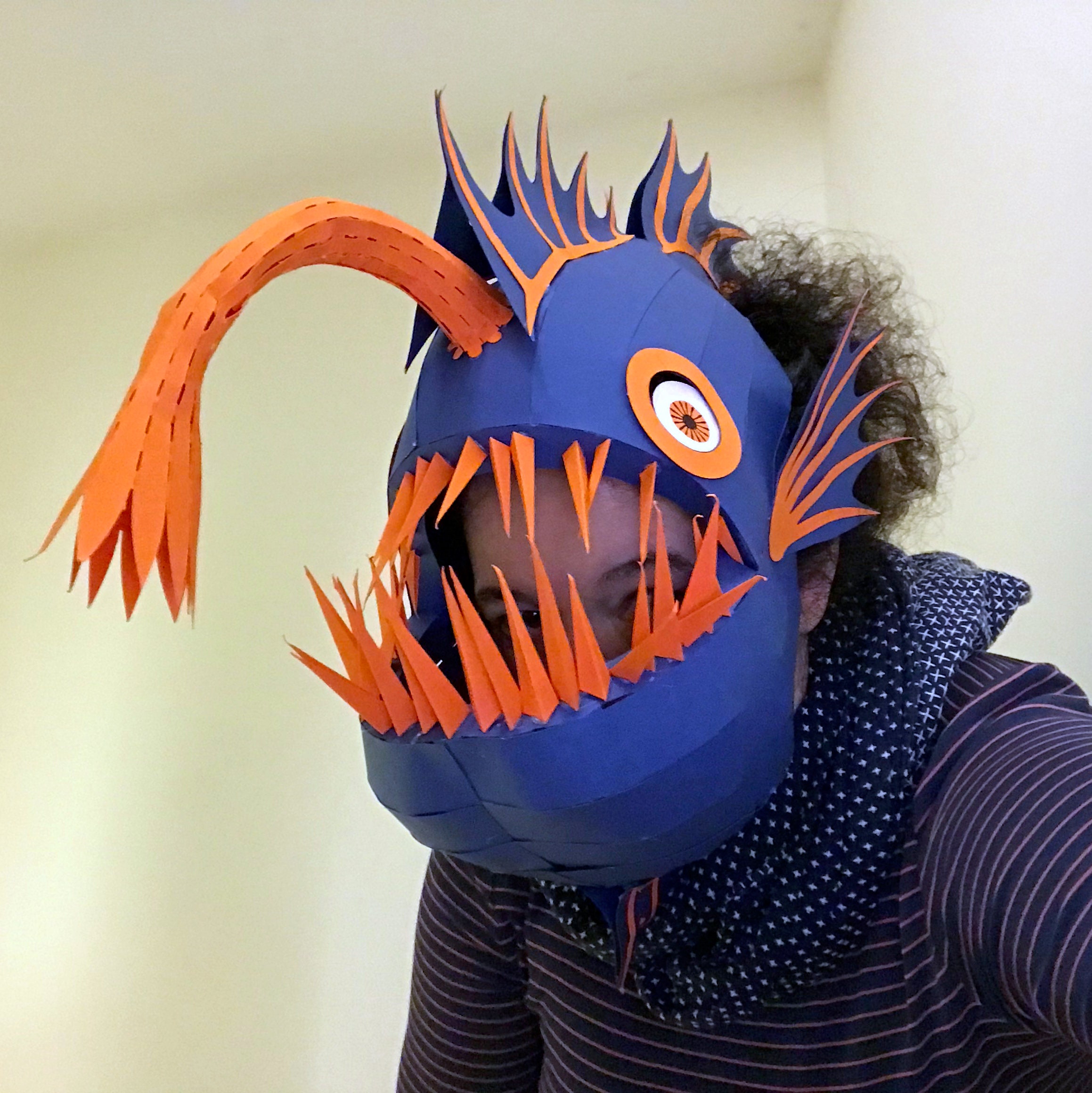 Deep Ocean Fish Mask: Paper Craft Halloween Costume (SVG, PDF Files) - Etsy
