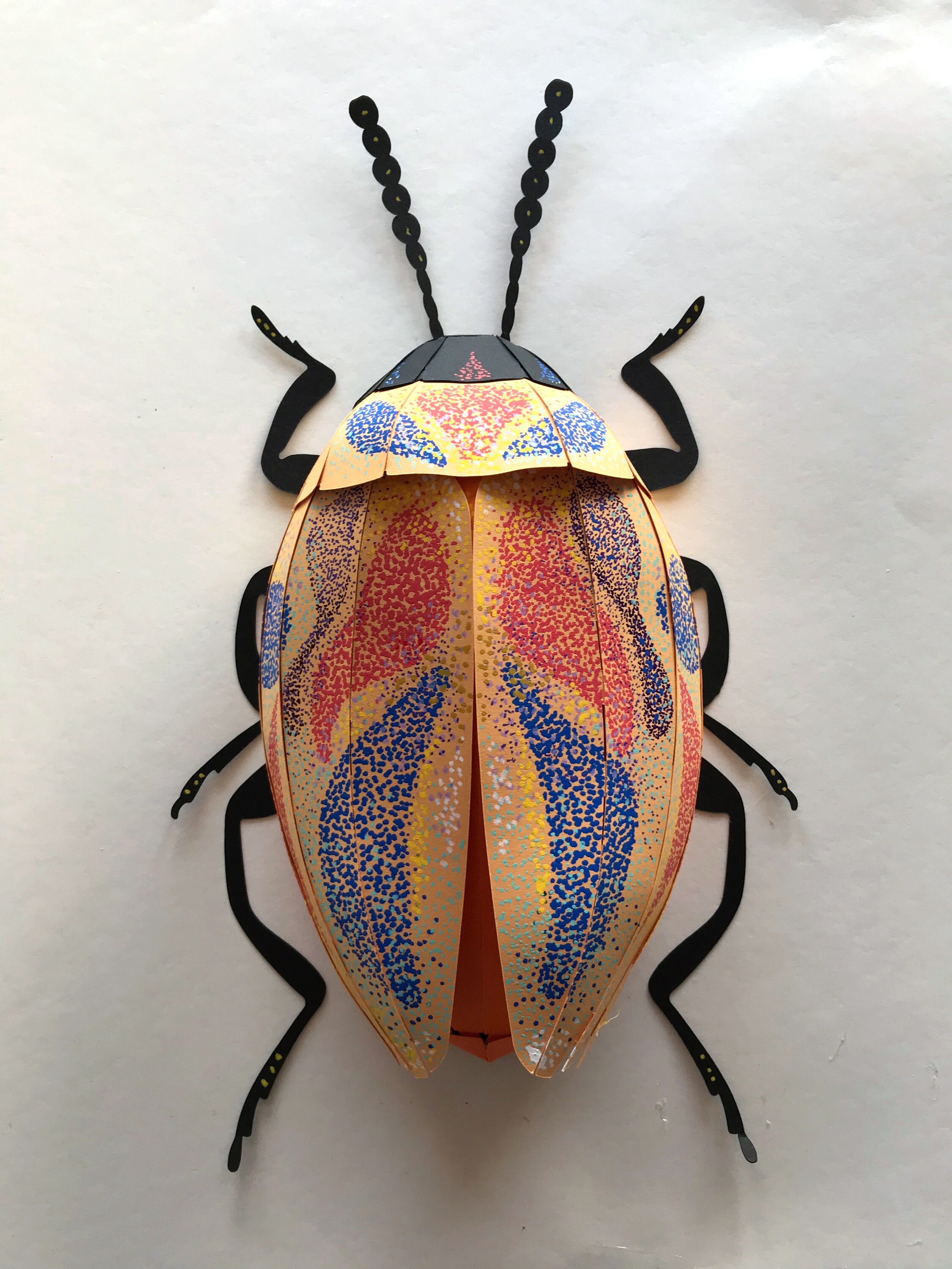 Paper Beetles 02 PRE-CUT Version, Papercraft Activity Kit, DIY