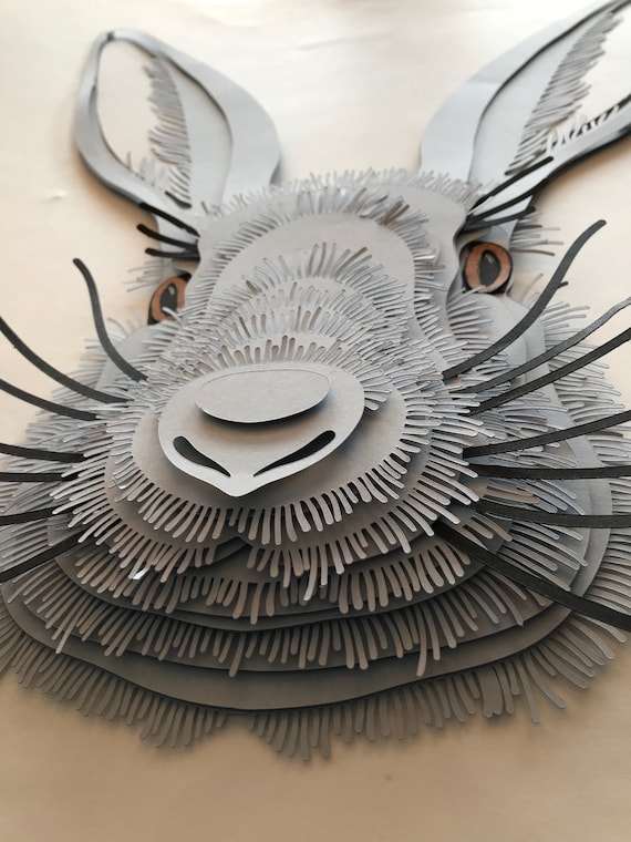 Rabbit, Hare Layered Paper Cutting Art, SVG Files for Cricut Rabbit, Hare Layered Paper Cutting Art, SVG Files for Cricut