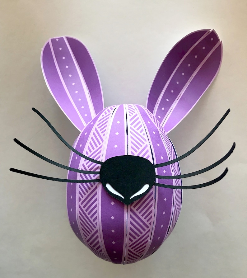 Easter Rabbit Egg Papercraft Project Printable PDF DIY - Etsy