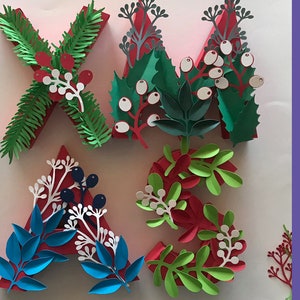 Christmas decoration, pre-cut papercraft activity kit, DIY walldecor