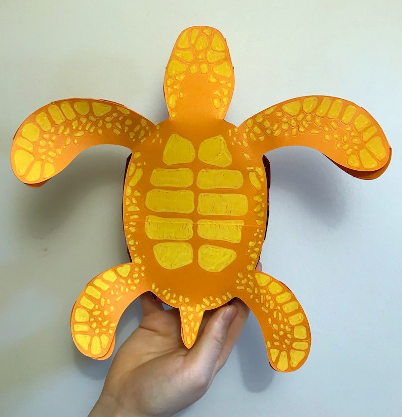3D Turtles Paper Craft: Children's Room Decor (SVG, PDF Files) - Etsy