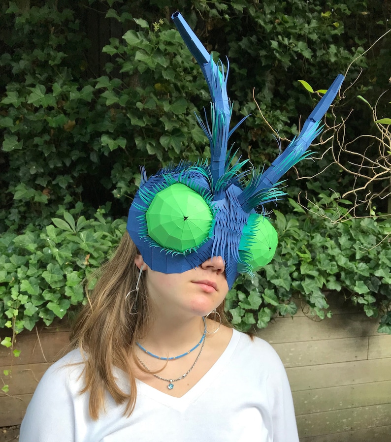 3D Insect Paper Mask: DIY Craft Template (SVG, PDF Files for Cricut ...