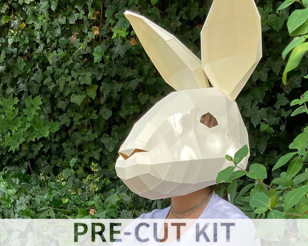 Yellow Rabbit Paper Mask Rabbit 3D Pre-cut Paper Mask, DIY Paper Craft Kit - Etsy UK