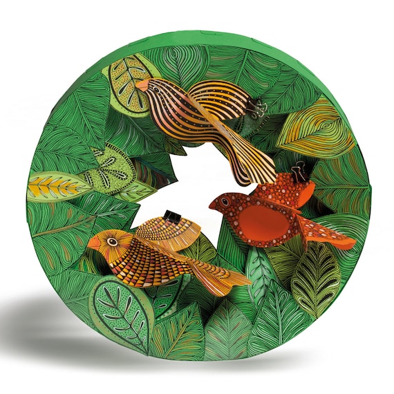 CIRCULAR FOREST - home craft activity, 3D paper craft, DIY