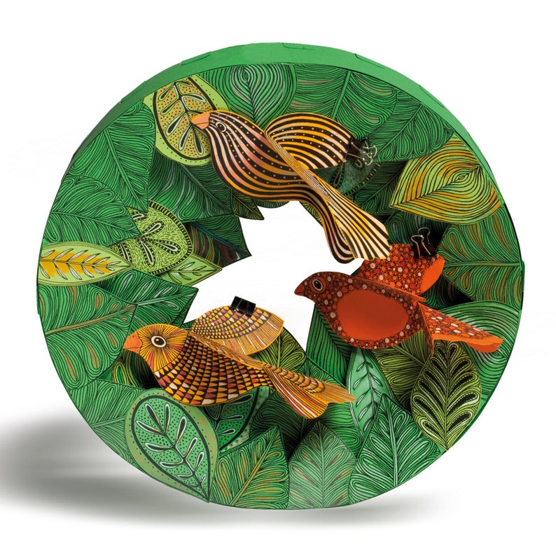 CIRCULAR FOREST home craft activity, 3D paper craft, DIY image 1