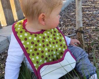 Catch-All Bib PDF Sewing Pattern - The Foodie Catcher - suitable for 6 months to 4 years - by Oak Tag Designs