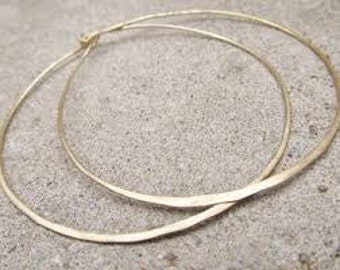 Textured Hammered Gold Hoop Earings Extra Large Hoop Earrings Thin Hoop Earings 14k Rose Gold Filled Circle Earrings
