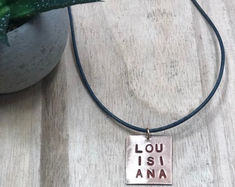 Louisiana Leather Necklace