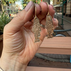 Trout Earrings, Fish earrings
