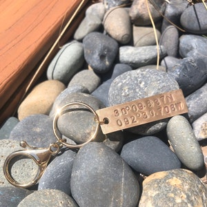 Coordinates Keychain. Location Keyring