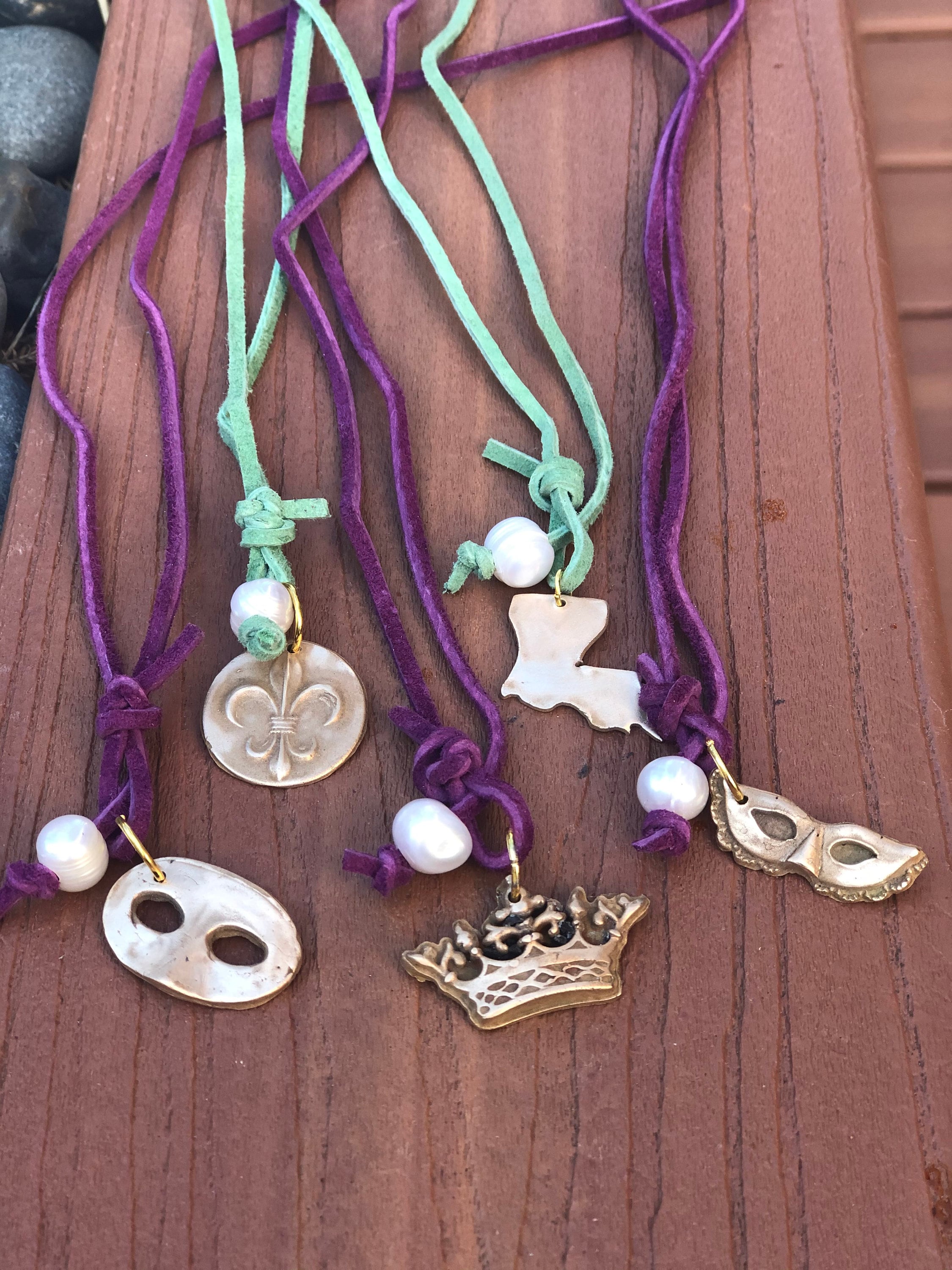 Mardi Gras Necklace and Wrist Wrap